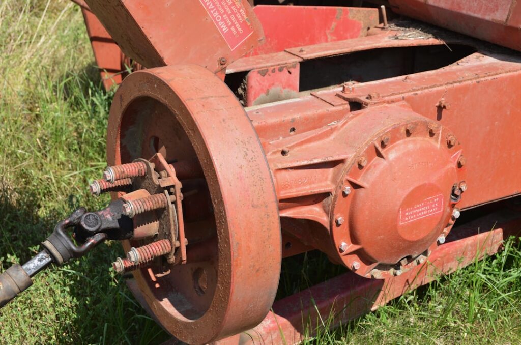 Close up Do Sistema De Engrenagens De Maquinas Agricolas Enferrujadas Va uHKbx3Wo